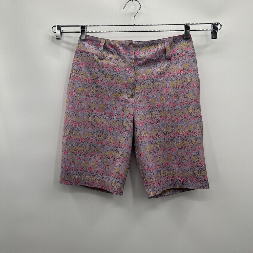 Nike Golf Boho Floral Bermuda Shorts Women’s 6‎ (29/9) Performance Purple